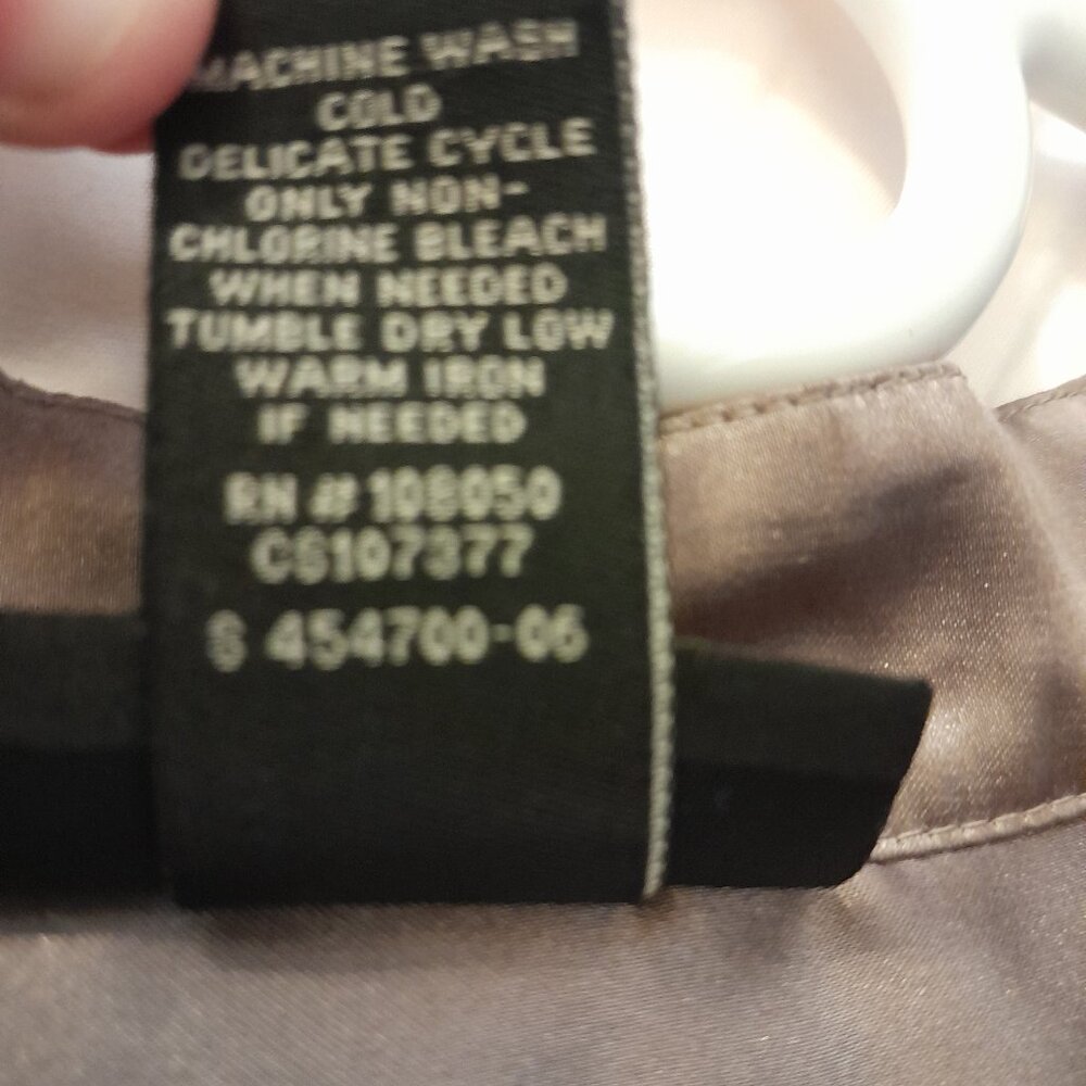 Vintage Y2k 2006 Lane Bryant Plus Size 18/20 Women's Metallic Tan Blouse - Picture 6 of 6